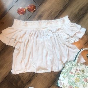 Flowy Free People off the shoulder crop top